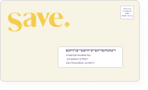 Illustration of a "save." coupon mailer envelope
